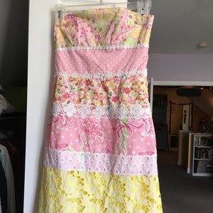 Lilly Pulitzer strapless dress size 4